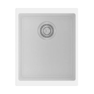 Aquaperla Carysil 370x460mm Matte White Single Bowl Granite Sink