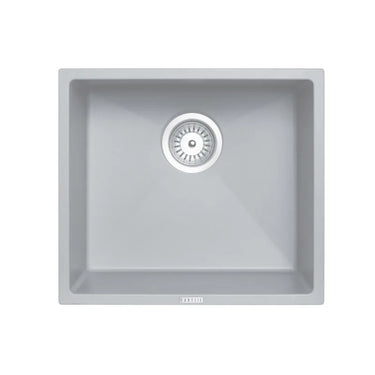 Aquaperla Carysil 457x406mm Concrete Grey Single Bowl Granite Sink
