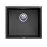 Aquaperla Carysil 457x406mm Matte Black Single Bowl Granite Sink