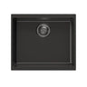 Aquaperla Carysil 530x460mm Matte Black Single Bowl Granite Sink