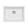 Aquaperla Carysil 610x457mm Matte White Single Bowl Granite Sink