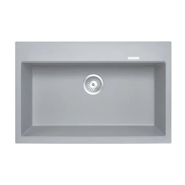 Aquaperla Carysil 780x510mm Concrete Grey Single Bowl Granite Sink
