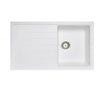 Aquaperla Carysil 860x500mm Matte White Single Bowl Granite Sink with Drainer