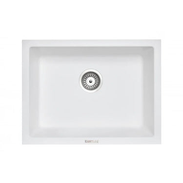 Aquaperla Carysil TWM6145 610x457mm Matte White Single Bowl Granite Sink