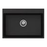 Aquaperla Carysil Waltz 680x500mm Matte Black Single Bowl Granite Sink
