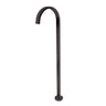 Aquaperla Cavallo Gunmetal Freestanding Bath Spout - Square Gooseneck, Floor Mounted, Stainless Steel
