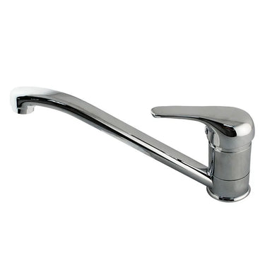 Aquaperla Chrome Kitchen Mixer Tap - Long Low Swivel Spout