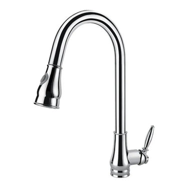 Aquaperla Chrome Pull Out Kitchen Mixer Tap - Classic Lever, Dual Spray