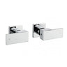 Aquaperla Chrome Square Shower Wall Taps - Lever Handles