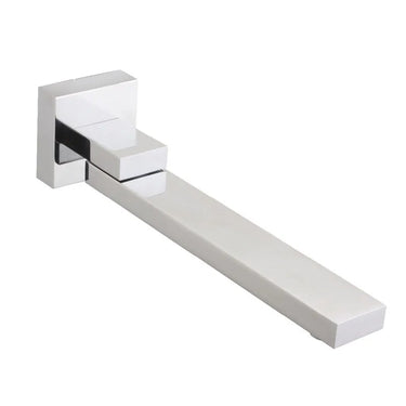 Aquaperla Chrome Swivel Bath Spout 239mm - Square Wall Spout