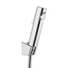 Aquaperla Chrome Toilet Bidet Spray Kit - Round Handheld Sprayer, 1.2m Hose