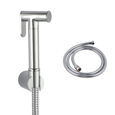 Aquaperla Chrome Toilet Bidet Spray Kit - Slim T-Shape Handheld Sprayer, 1.2m Hose
