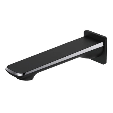 Aquaperla Esperia Black & Chrome Bath Spout 188mm - Wall Spout