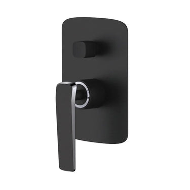 Aquaperla Esperia Black & Chrome shower wall mixer with diverter