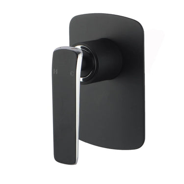 Aquaperla Esperia Black & Chrome wall shower mixer for shower or bath