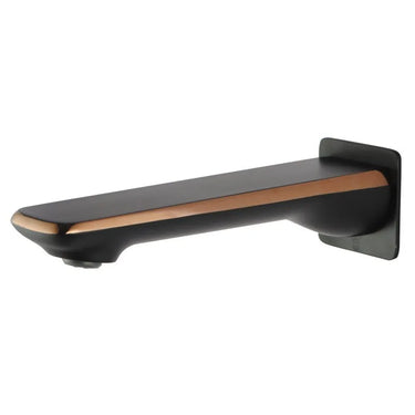 Aquaperla Esperia Black & Rose Gold Bath Spout 188mm - Wall Spout