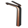 Aquaperla Esperia Black & Rose Gold tall basin mixer tap for vessel and above-counter basins