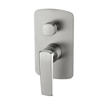 Aquaperla Esperia Brushed Nickel shower wall mixer with diverter