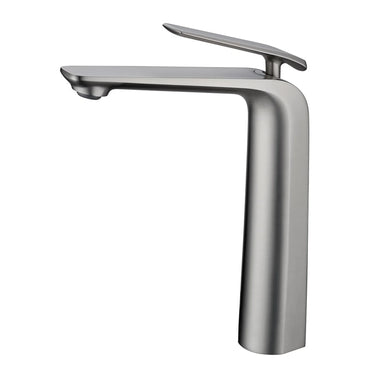 Aquaperla Esperia Brushed Nickel tall basin mixer tap for vessel and above-counter basins