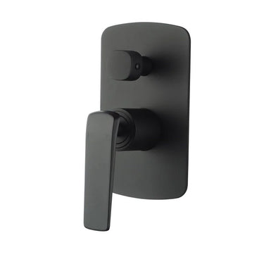 Aquaperla Esperia Matte Black shower wall mixer with diverter
