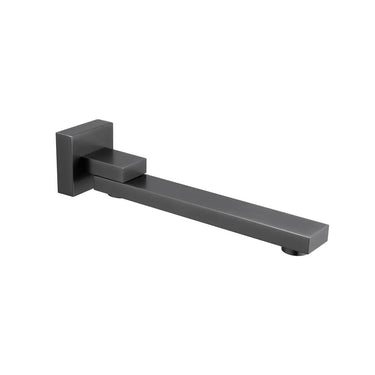Aquaperla Gunmetal Swivel Bath Spout 239mm - Square Wall Spout