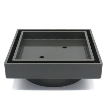 Aquaperla Gunmetal Tile Insert Floor Waste 115x115mm