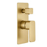 Aquaperla Ivano Brushed Brass shower wall mixer with diverter