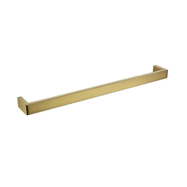 Aquaperla Ivano Brushed Brass Single Towel Rail 600mm