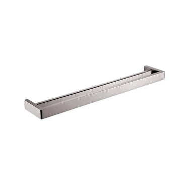 Aquaperla Ivano Brushed Nickel Double Towel Rail 600mm