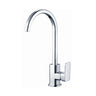 Aquaperla Ivano Chrome Gooseneck Kitchen Mixer Tap - Square Lever