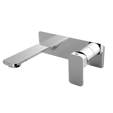 Aquaperla Ivano Chrome wall basin mixer set with spout