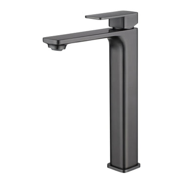 Aquaperla Ivano Gunmetal tall basin mixer tap for vessel and above-counter basins