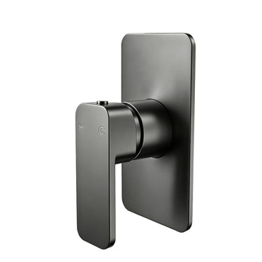 Aquaperla Ivano Gunmetal wall shower mixer for shower or bath
