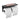 Aquaperla Ivano Matte Black Double Toilet Roll Holder with Shelf, view 3