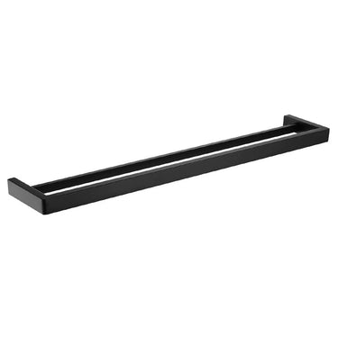 Aquaperla Ivano Matte Black Double Towel Rail 800mm