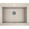 Aquaperla Laveo 580x490mm Beige Single Bowl Apron Front Granite Sink
