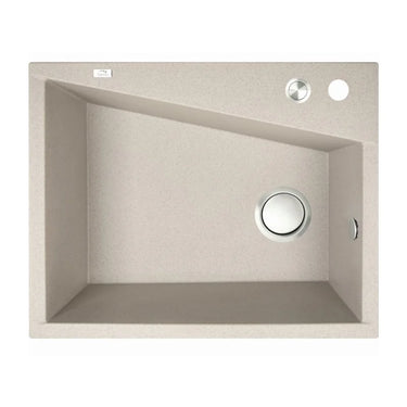 Aquaperla Laveo 600x480mm Beige Single Bowl Granite Sink