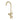 Aquaperla Light Brushed Brass Freestanding Bath Mixer with Hand Shower - Round Gooseneck, Floor Mounted, view 2
