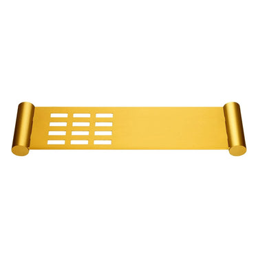 Aquaperla Lucid Pin Brushed Brass Shower Shelf 400mm
