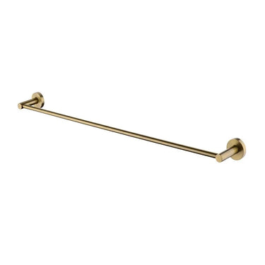 Aquaperla Lucid Pin Brushed Brass Single Towel Rail 790mm