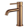 Aquaperla Lucid Pin Brushed Copper basin mixer tap for bathroom vanity basins