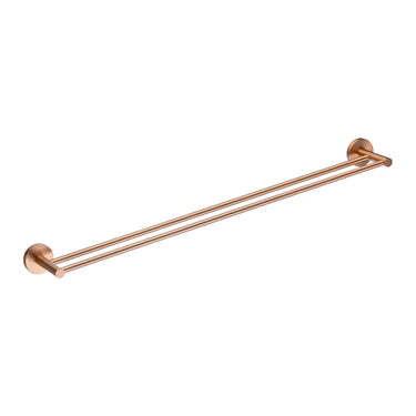 Aquaperla Lucid Pin Brushed Copper Double Towel Rail 790mm