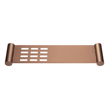 Aquaperla Lucid Pin Brushed Copper Shower Shelf 400mm