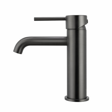 Aquaperla Lucid Pin Brushed Gunmetal basin mixer tap for bathroom vanity basins