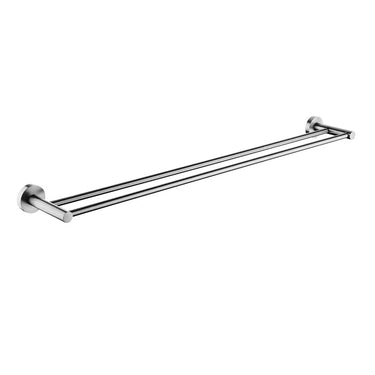 Aquaperla Lucid Pin Brushed Nickel Double Towel Rail 790mm