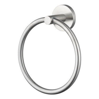 Aquaperla Lucid Pin Brushed Nickel Towel Ring