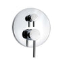 Aquaperla Lucid Pin Chrome shower wall mixer with diverter