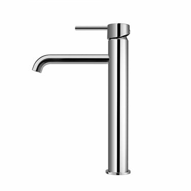 Aquaperla Lucid Pin Chrome tall basin mixer tap for vessel and above-counter basins