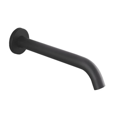 Aquaperla Lucid Pin Gunmetal Bath Spout 180mm - Round Wall Spout, 15mm Plate