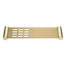 Aquaperla Lucid Pin Light Brushed Brass Shower Shelf 400mm